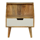 White Painted Raised Back Bedside