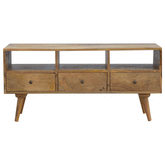 Nordic Style TV Unit with 3 Drawers