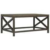 Industrial Cross Metal Oatmeal Coffee Table