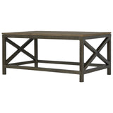 Industrial Cross Metal Oatmeal Coffee Table