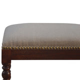 White Linen Occasional Footstool