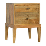 Solid Wood Bedside with T-Bar Knobs