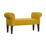 Mustard Velvet Bench