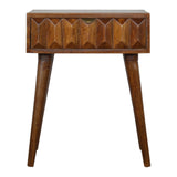Carved Chestnut Bedside