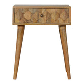 Pineapple Carved Oak-ish Bedside