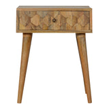 Pineapple Carved Oak-ish Bedside