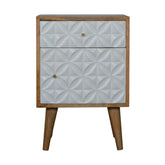 Daisy Carved 1 Door Bedside