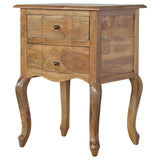 French Style Bedside with 2 Drawers