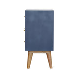 Navy 4 Drawer Bedside
