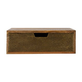 Floating Honeycomb Brass Bedside