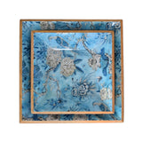 Lacquered Blue Bird Platter Set