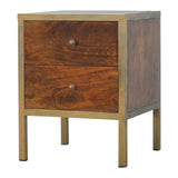 Gold Iron Frame Bedside