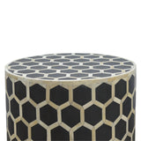 Bone Inlay Occasional Stool