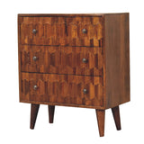 Chestnut Pineapple Carved Chest