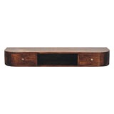 Lunar 2 Drawer Wall Mounted Chestnut Console