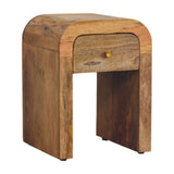 Mini Darcy Oak-ish Nightstand with Curved Edges