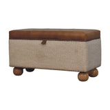 Boucle Lid- up Storage Ottoman