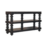Spindle Shelf Console in Carbon Ash