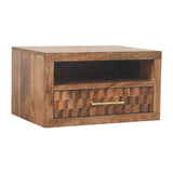 Arno Wall-Mounted Nightstand in Golden Teak