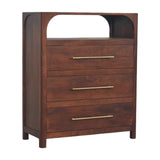 Arched Edge 3 Drawer Chest