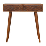 Tile Carve Chestnut Console