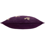 Guilded Palms Embroidered Cushion Plum