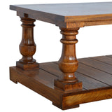 Square Turned Country Coffee Table
