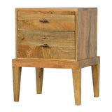 Solid Wood Bedside with T-Bar Knobs