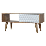 Honeycomb Carved Coffee Table